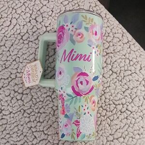 Large INSULATED CUP WITH STRAW